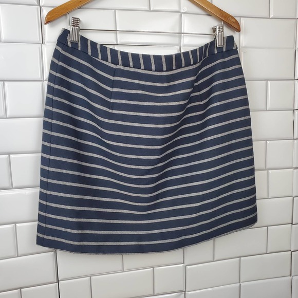 THE LIMITED | FRONT ZIP STRIPED CASUAL MINI SHORT SKIRT WOMEN'S SIZE 12P - Picture 7 of 15